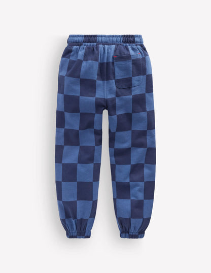 Printed Sweatpants-College Navy / Denim Blue