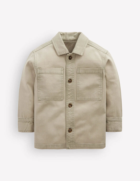 Front Pocket Overshirt-ACID WASH GREEN