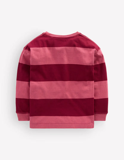 Long Sleeve Garment Dye Tee-Winter Blush / Ruby Red