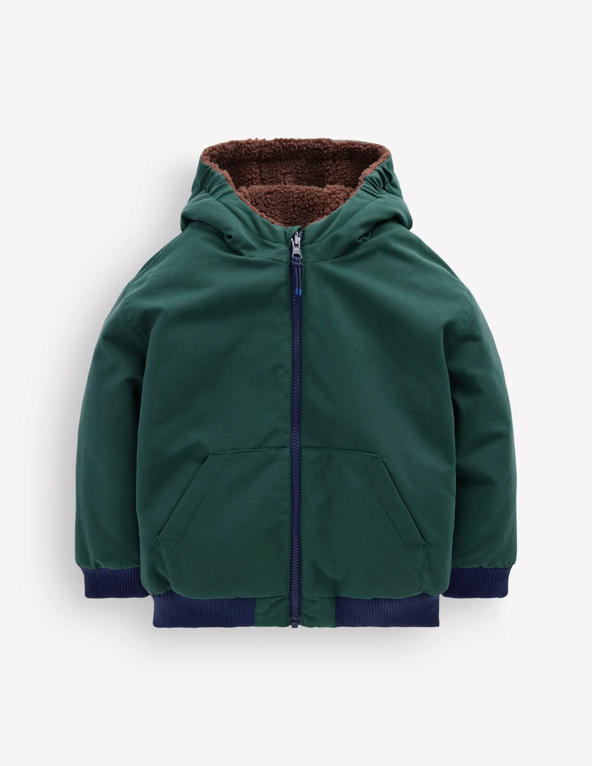 Reversible Borg Bomber-Malachite Green/Raw Umber