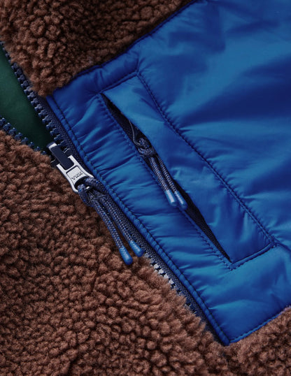 Reversible Borg Bomber-Malachite Green/Raw Umber