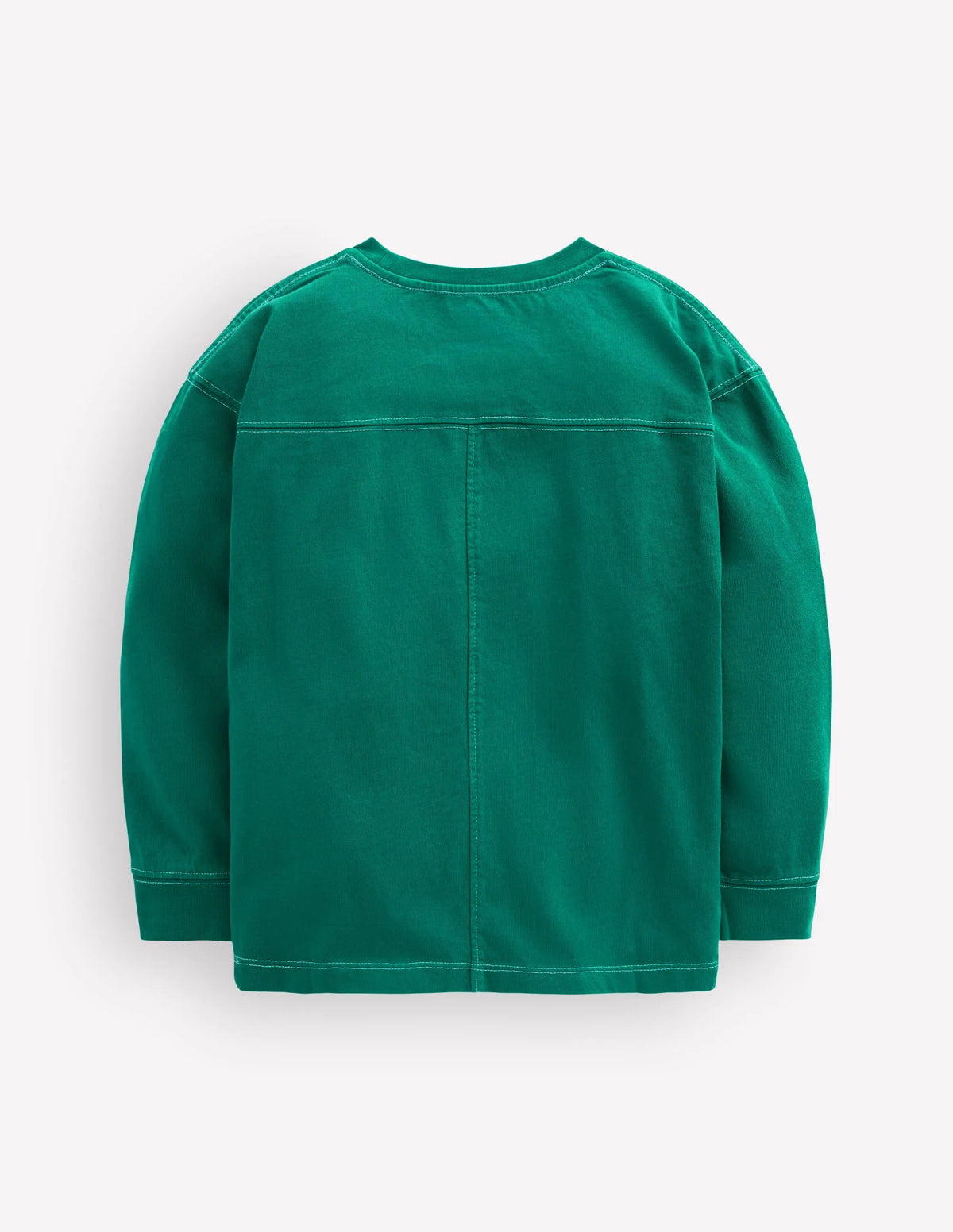 Relaxed Seam Detail T-shirt-Pine Green