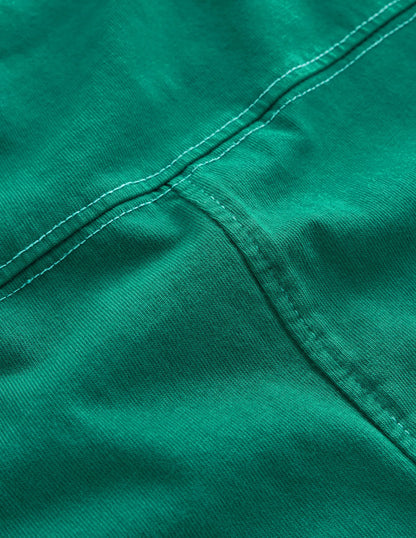 Relaxed Seam Detail T-shirt-Pine Green
