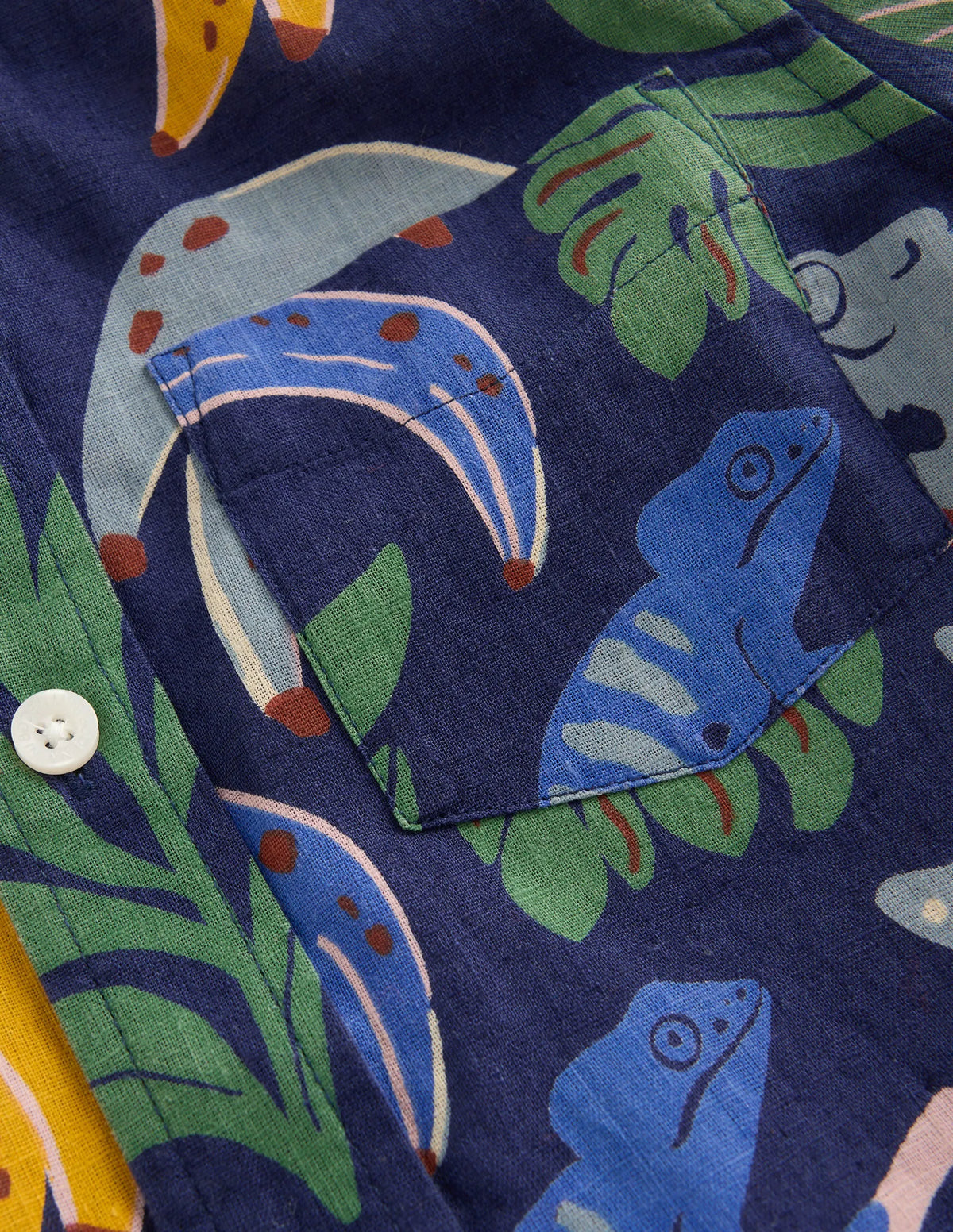 Cotton Linen Shirt-Multi Chameleon