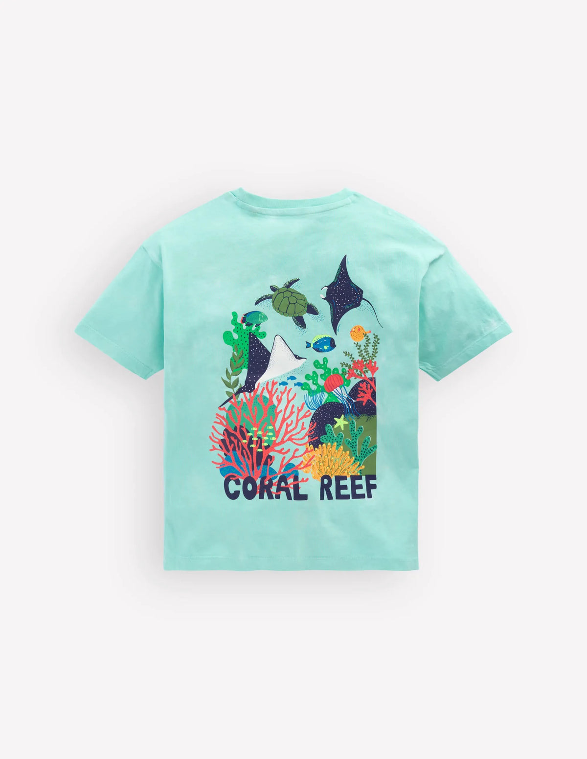 Front & Back Graphic T-shirt-Tie Dye Coral Reef