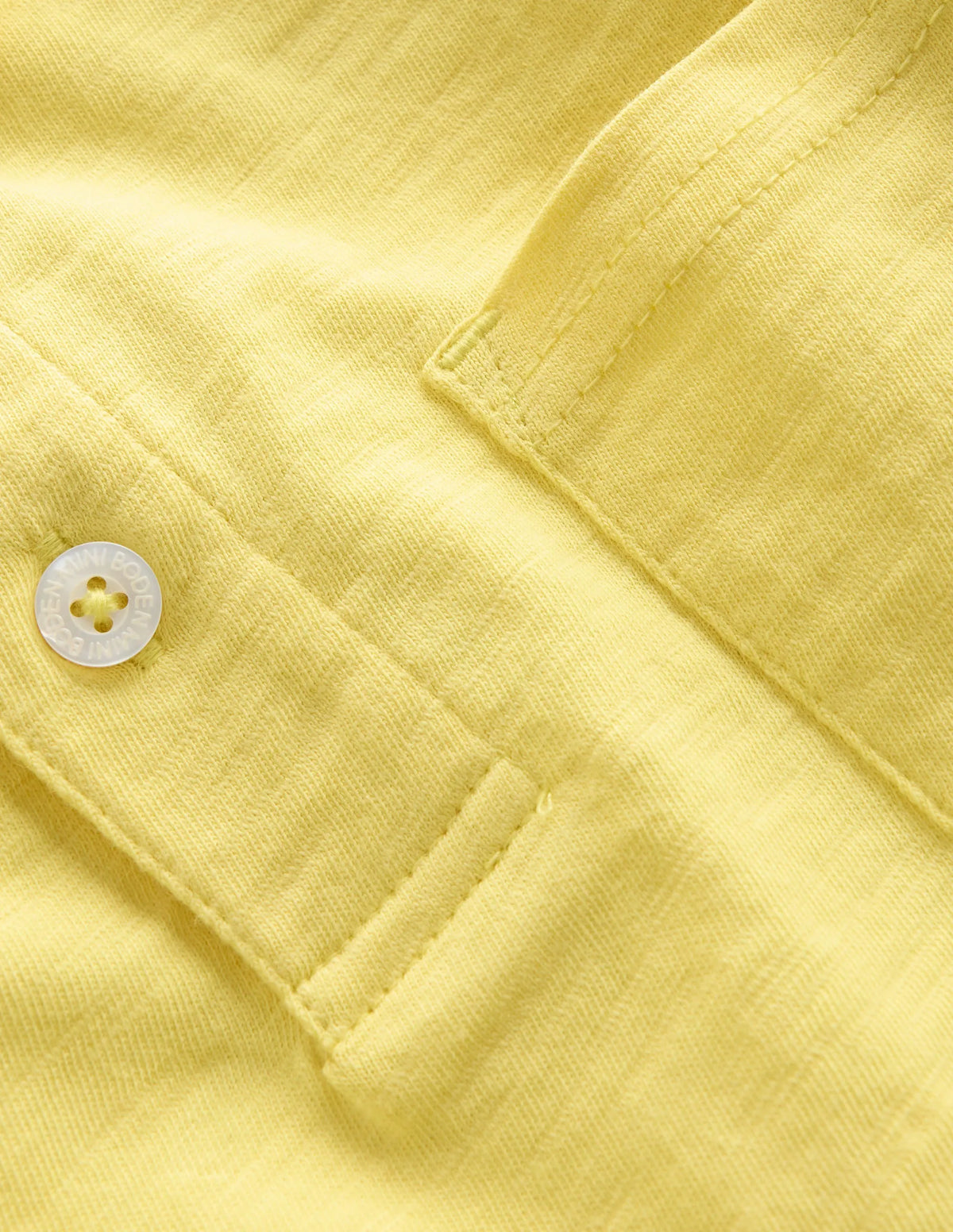 Slub Polo Shirt-Sherbet Lime Yellow