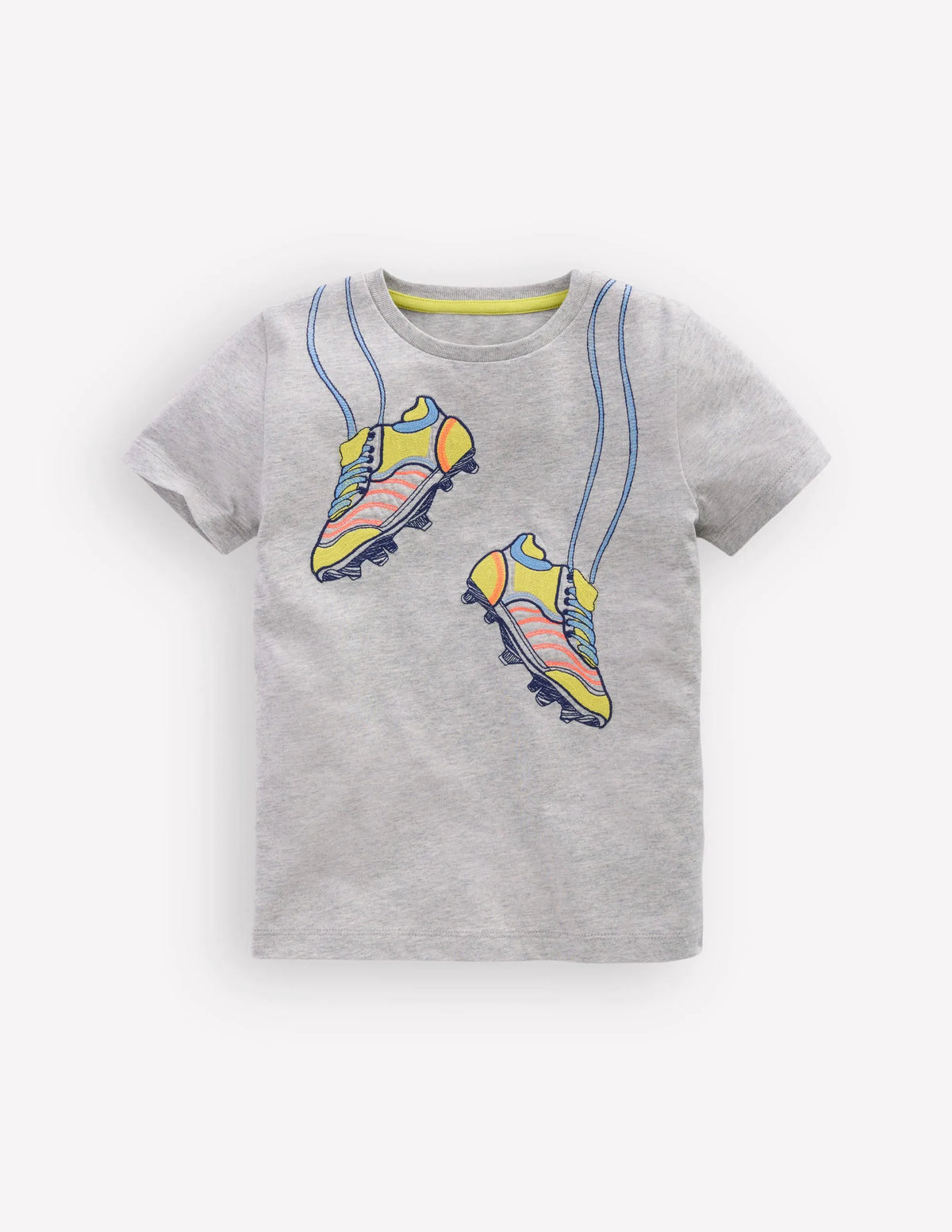 Linear Stitch T-shirt-Grey Marl Football Boots