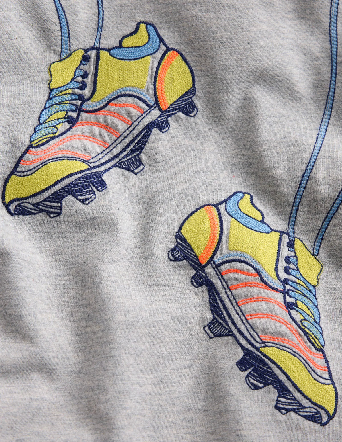 Linear Stitch T-shirt-Grey Marl Football Boots