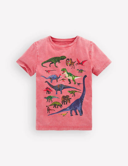 Educational T-shirt-Red Dino