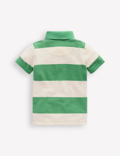 Piqué Polo Shirt-MING GREEN / COCONUT MILK