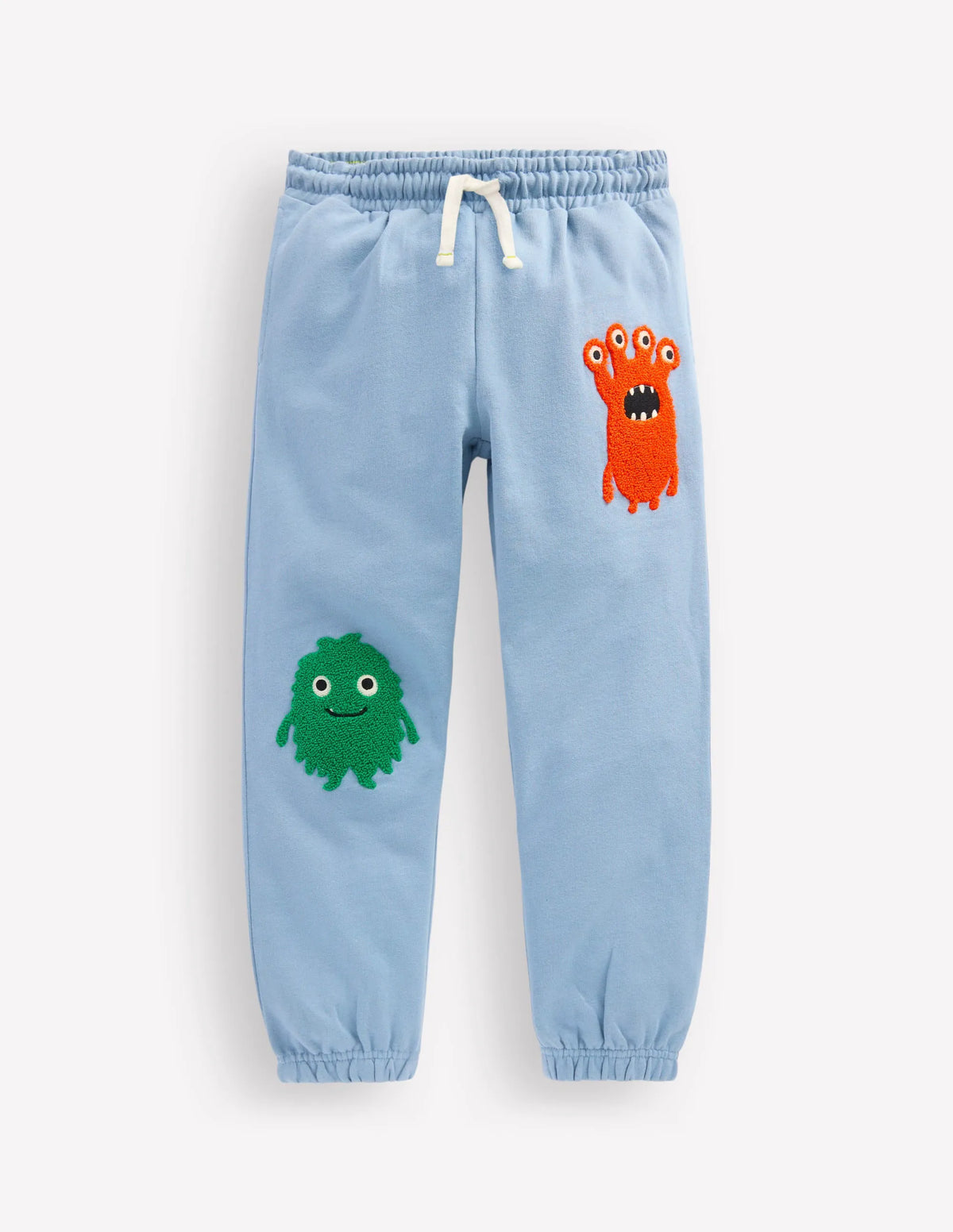 Halloween Glow Sweatpants-French Blue Monster Applique