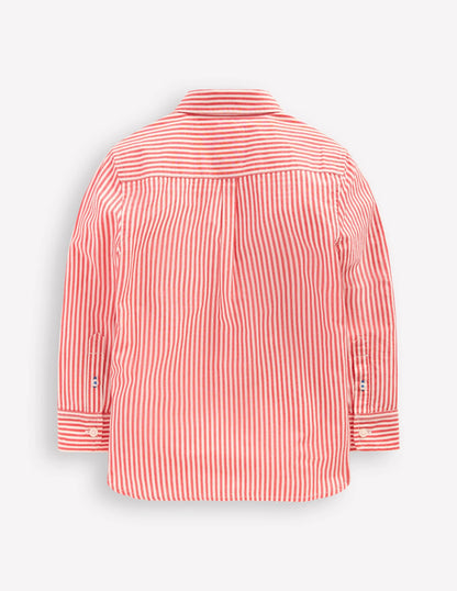 Cotton Shirt-Red Ticking