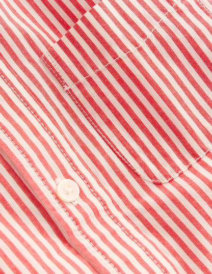 Cotton Shirt-Red Ticking