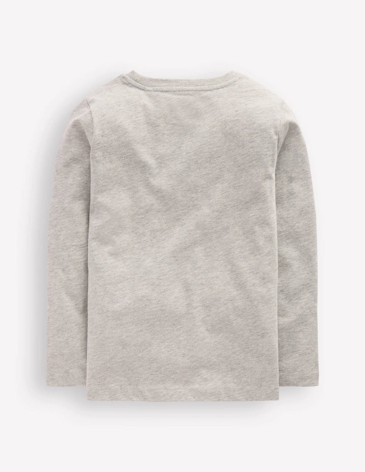 Long Sleeve Printed T-shirt-Grey Marl Tractor