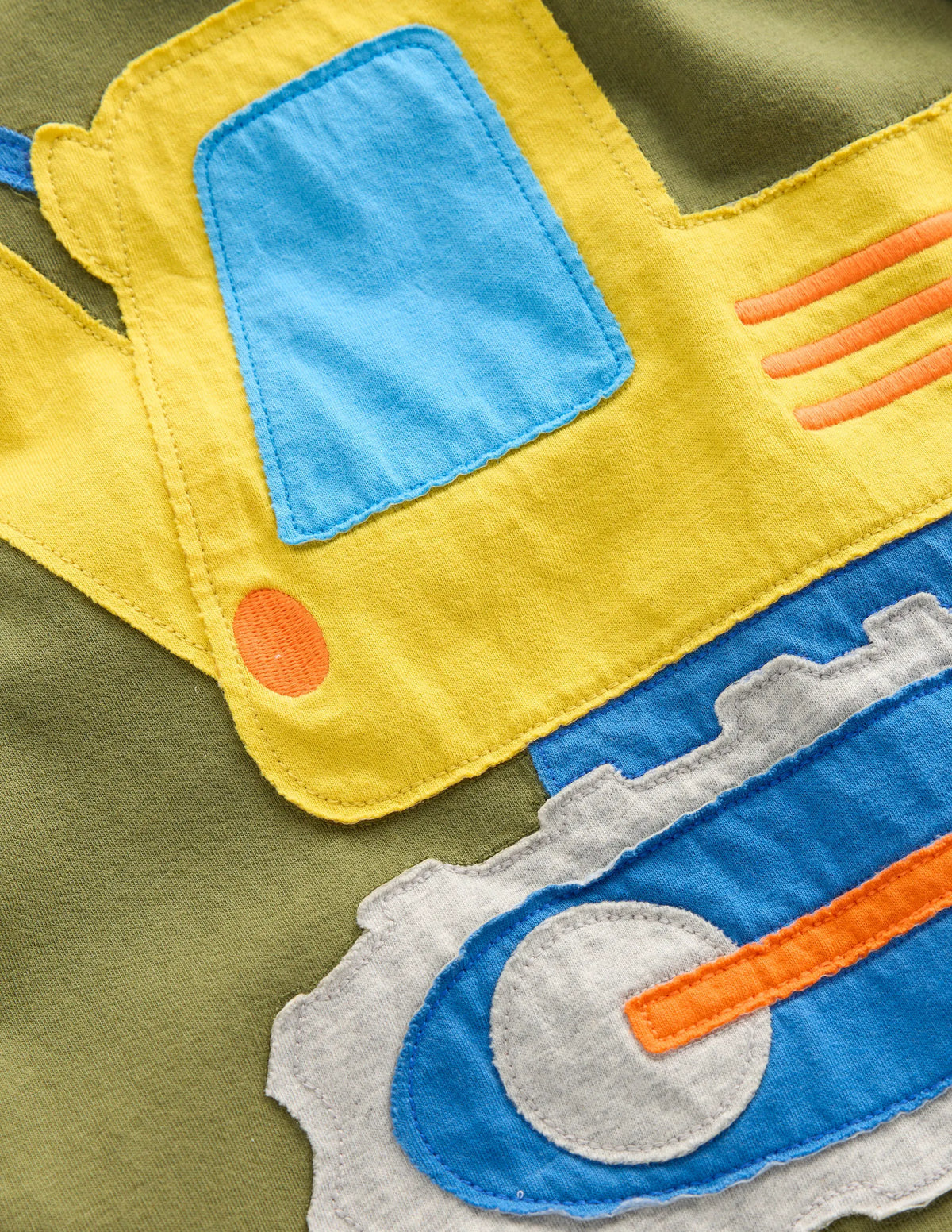 Fun Appliqué T-shirt-Lucky Green Digger