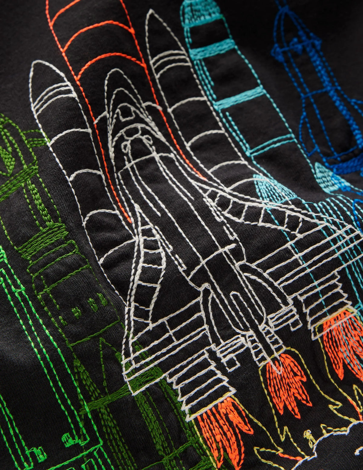 Linear Stitch T-shirt-Shadow Grey Rocket