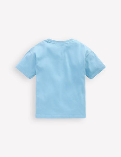 Short Sleeve Badge T-shirt-GLACIER LAKE Outer Space