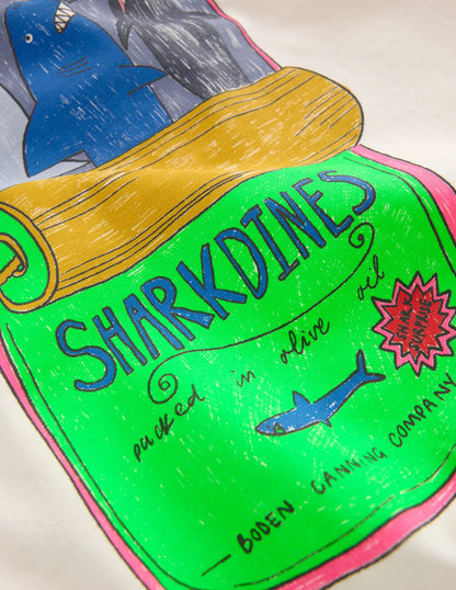 Relaxed Graphic T-shirt-Parchament Sardine Can