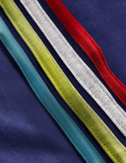 Rainbow Raglan T-shirt-TWILIGHT BLUE