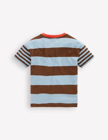 Relaxed Hotchpotch T-shirt-Glacier lake/potting soil