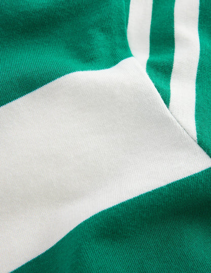 Relaxed Hotchpotch T-shirt-Jewel Green/Soft Ivory