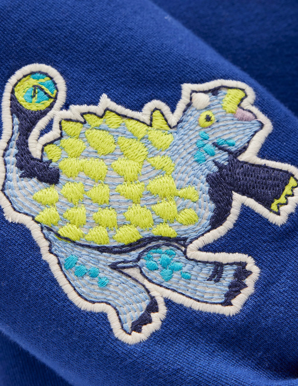 Badge Sweatshirt-Sapphire Blue Dinos
