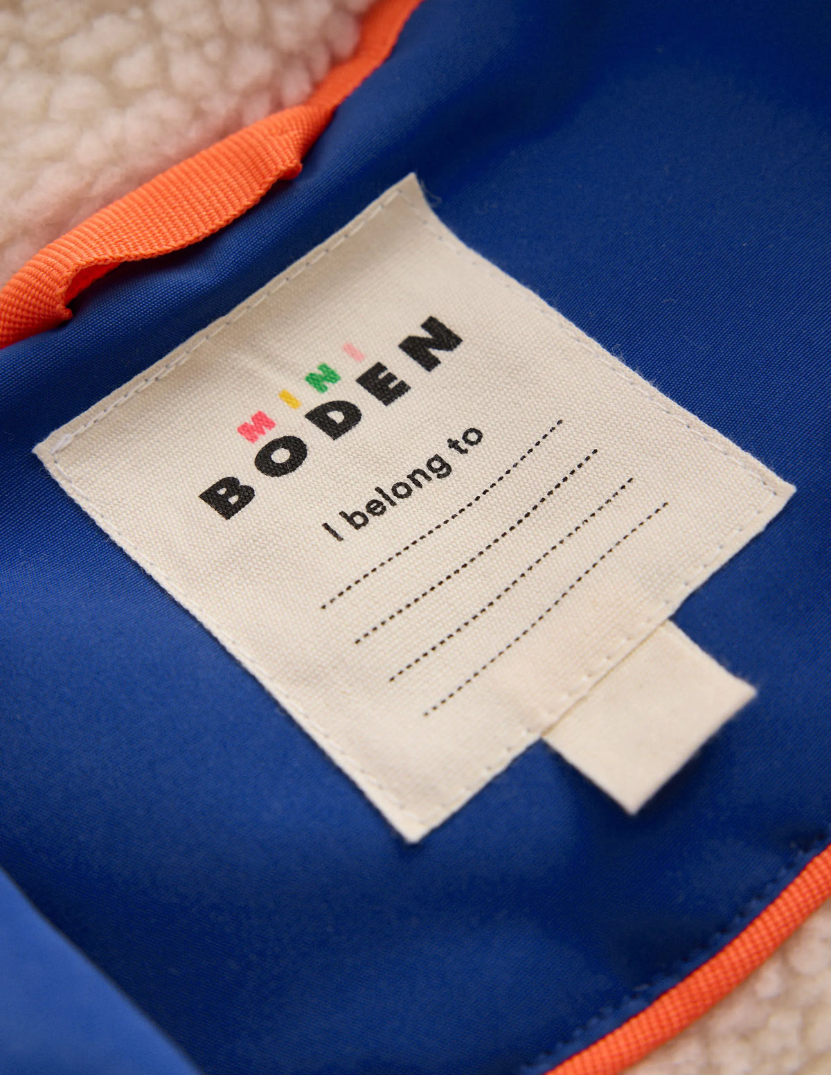 Borg Lined Anorak-Orange Colour Block