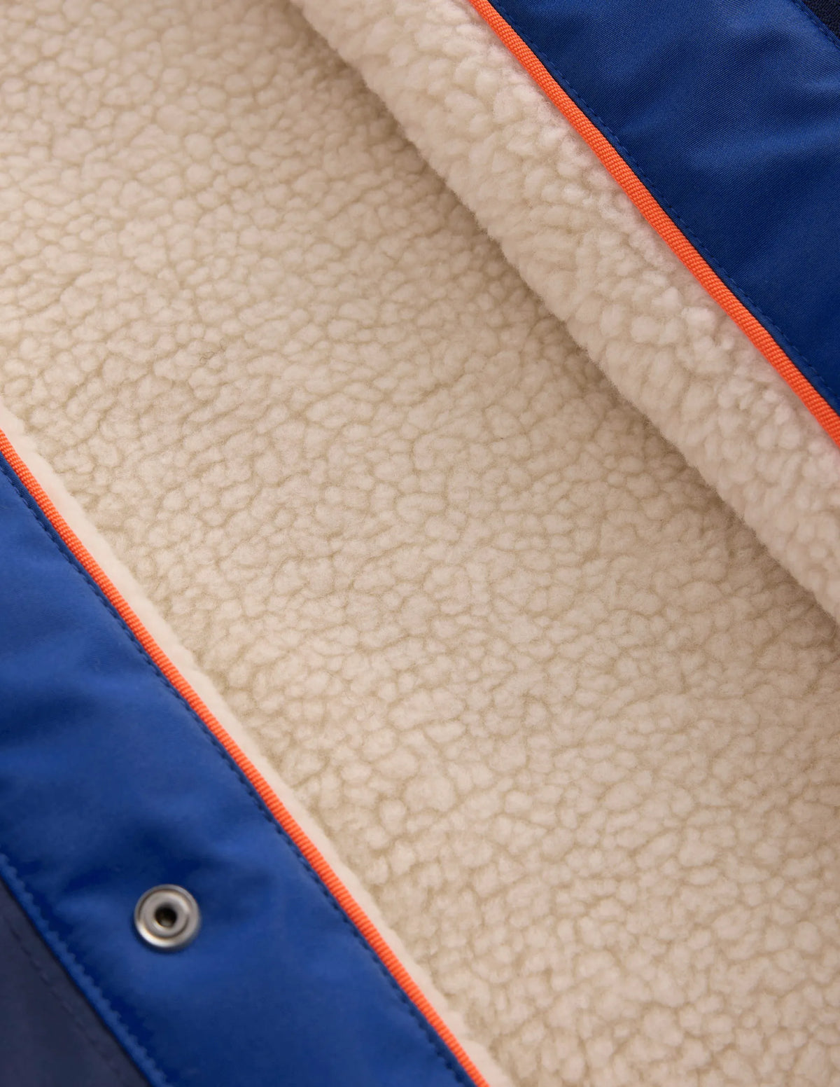 Borg Lined Anorak-Orange Colour Block