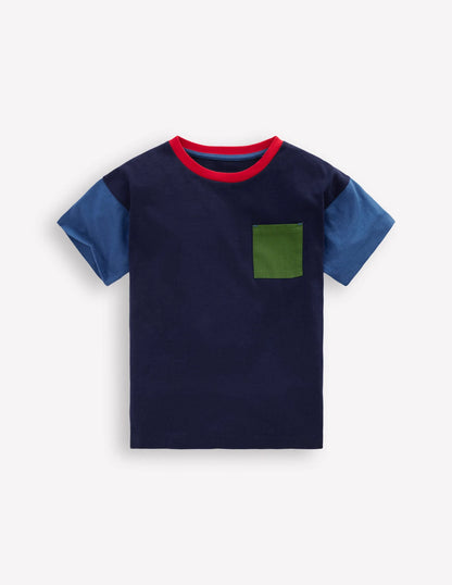 Relaxed Ripstop Pocket T-shirt-Delft/Artichoke/Medieval