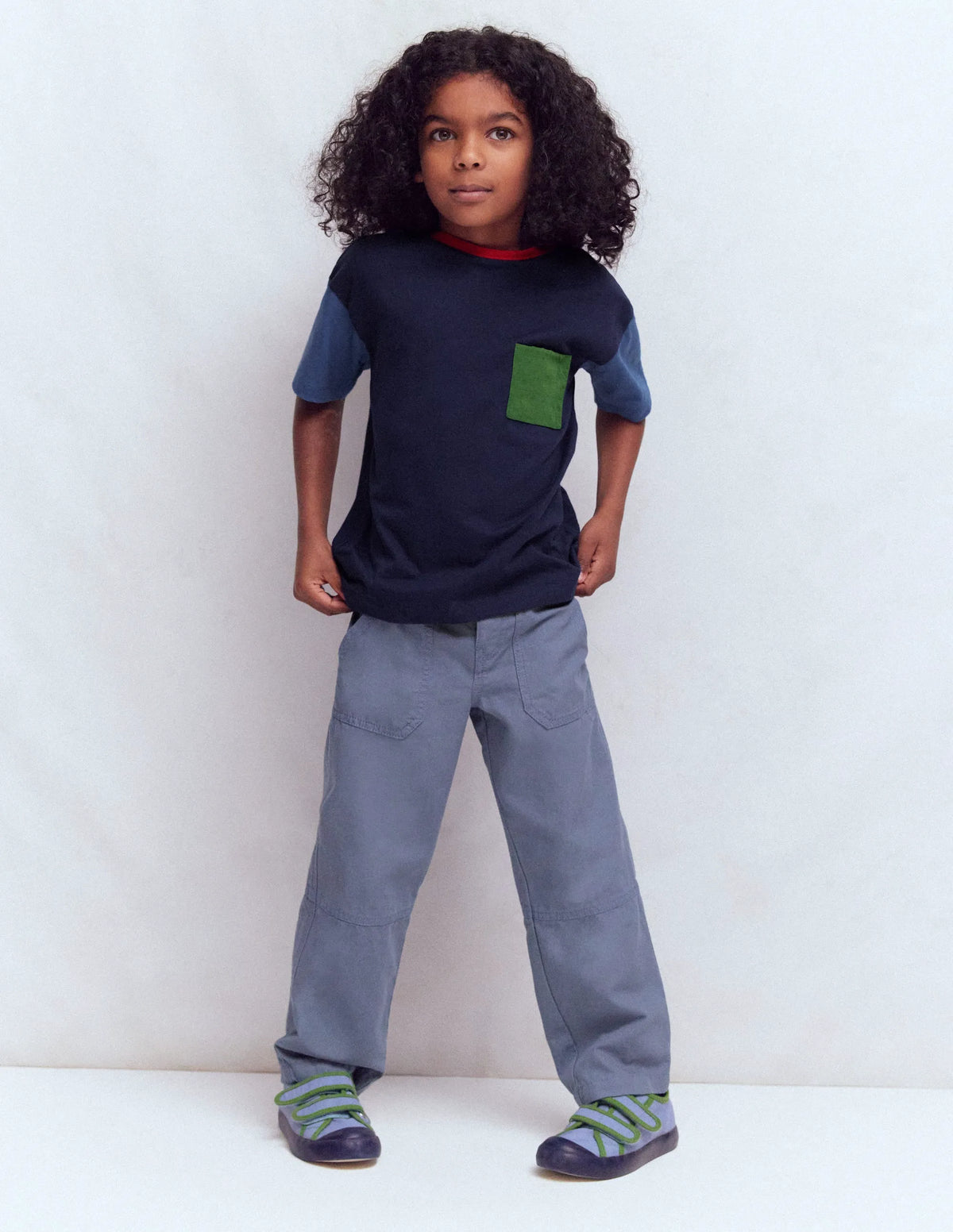 Relaxed Ripstop Pocket T-shirt-Delft/Artichoke/Medieval