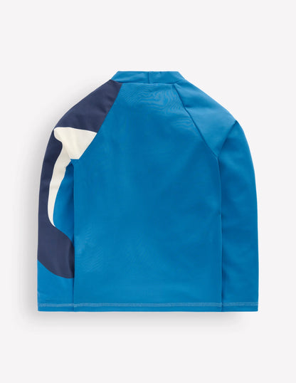 Sun Safe Fun Rash Vest-Swimming Whale