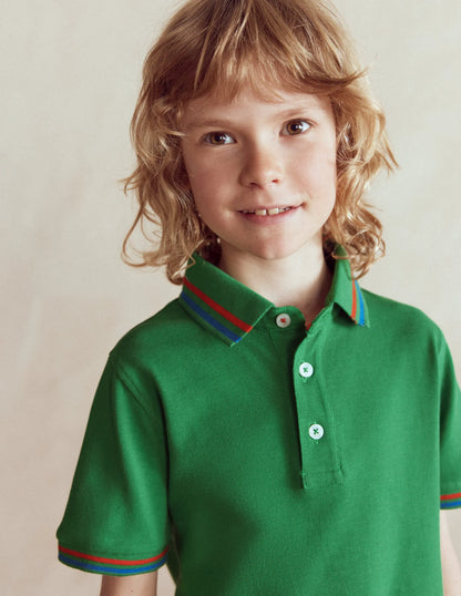 Piqué Polo Shirt-Highland Green