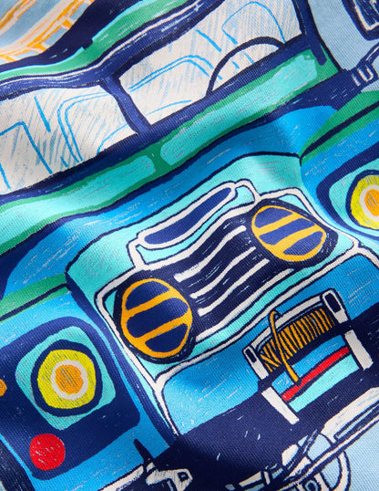 Short Sleeve Graphic T-shirt-Glacier Blue Jeep