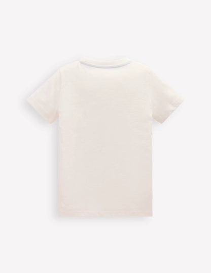 Short Sleeve Graphic T-shirt-Soft Ivory Ice Creams