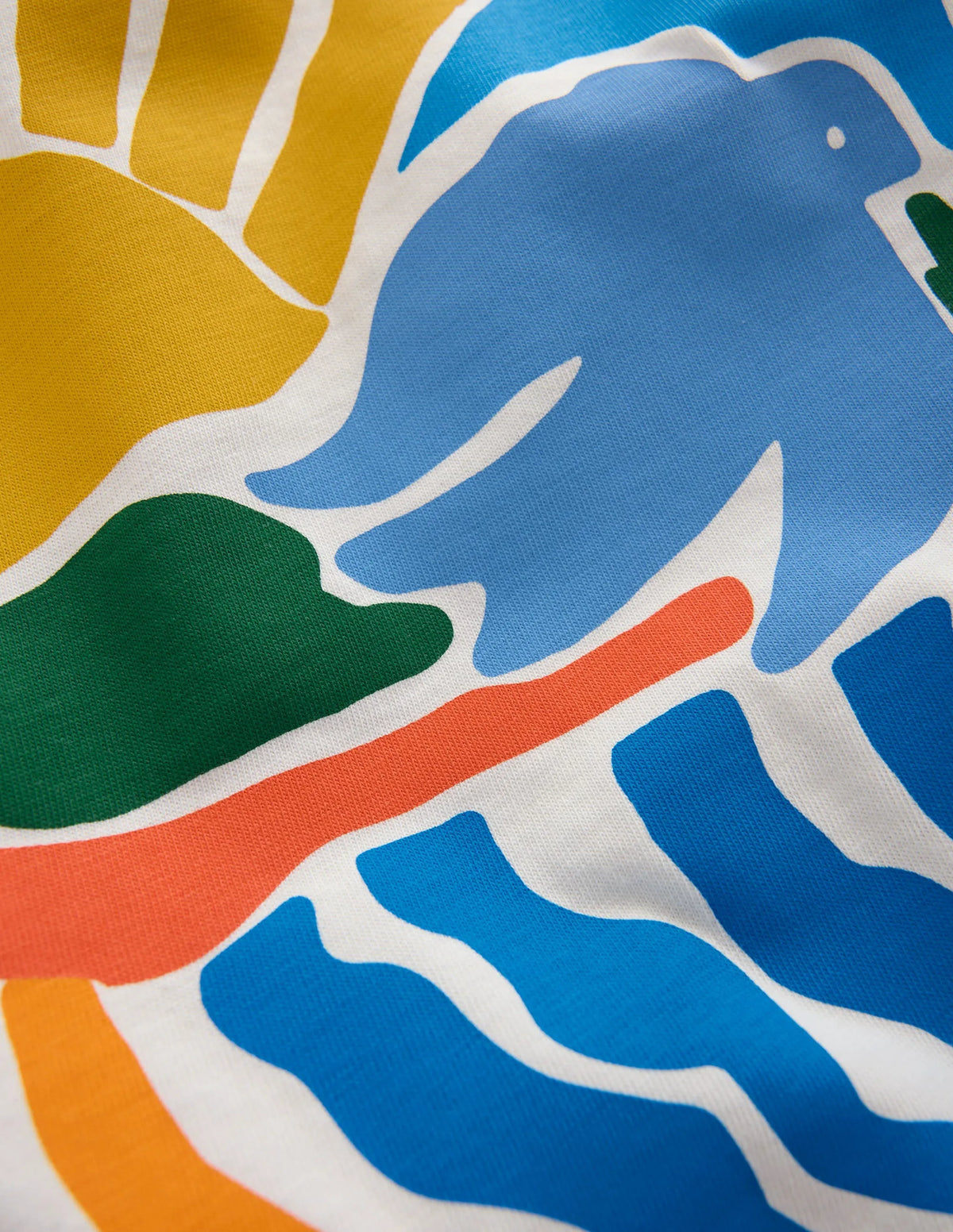Front & Back Graphic T-shirt-Soft Ivory Sun Scape