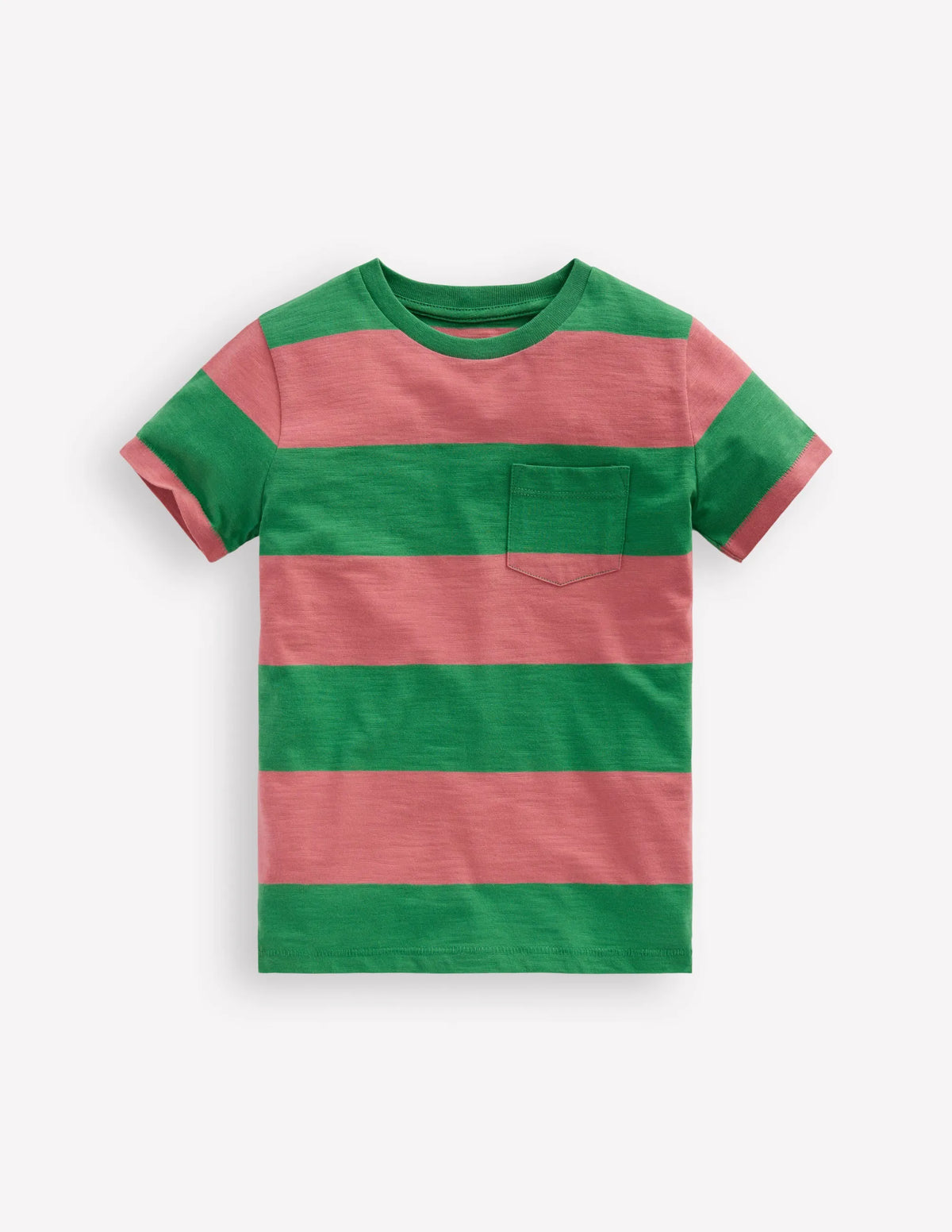 Everyday Short Sleeve T-Shirt-Shamrock Green/Chintz Pink