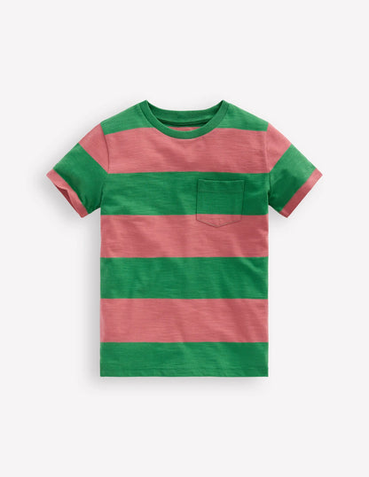 Everyday Short Sleeve T-Shirt-Shamrock Green/Chintz Pink