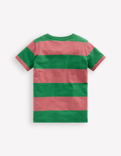Everyday Short Sleeve T-Shirt-Shamrock Green/Chintz Pink
