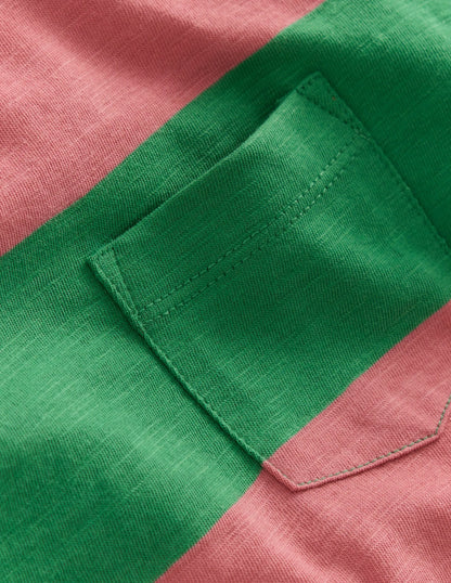 Everyday Short Sleeve T-Shirt-Shamrock Green/Chintz Pink