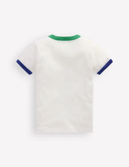 Ringer T-shirt-ivory