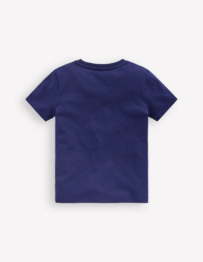 Glow Superstitch T-shirt-College Navy Spaceman