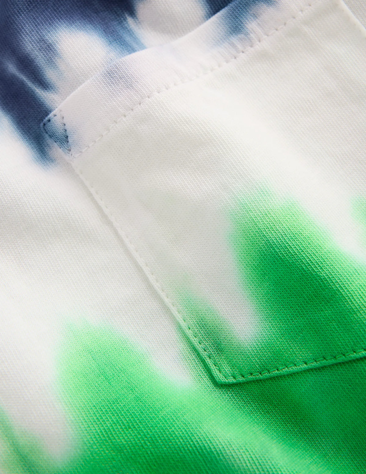 Tie Dye T-shirt-Blue Multi Stripe