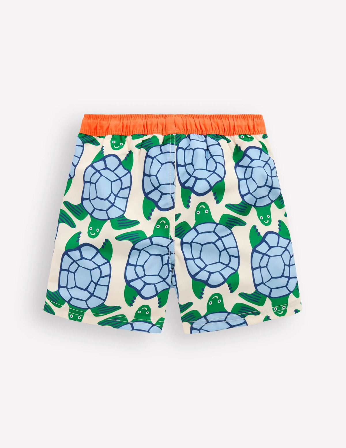 Swim Shorts-Calico White Turtles Geo
