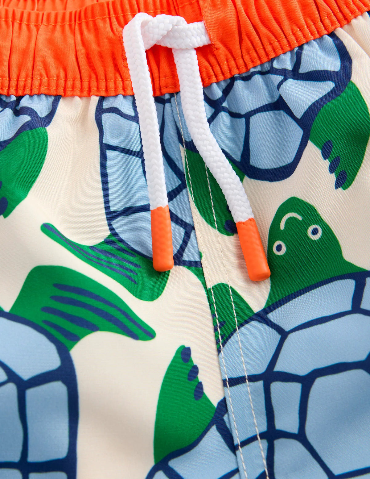 Swim Shorts-Calico White Turtles Geo
