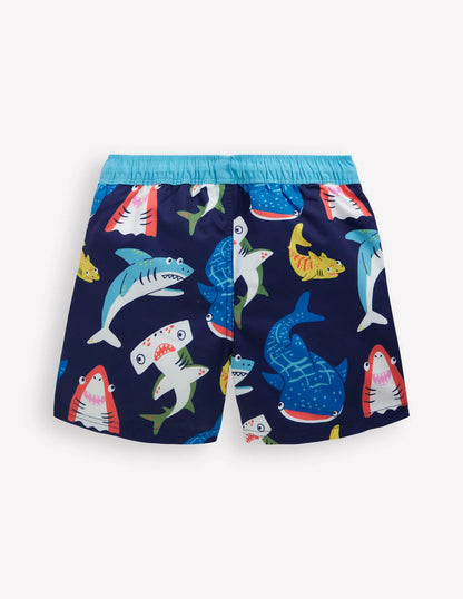 Swim Shorts-College Navy Sharks
