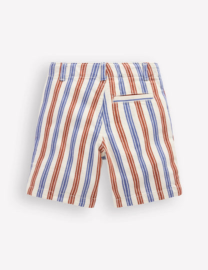 Smart Shorts-Blue and Red Stripe