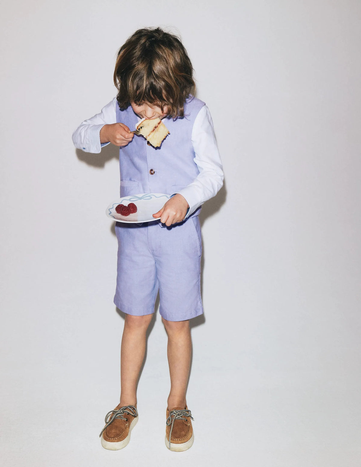 Classic Chino Shorts-Blue Oxford