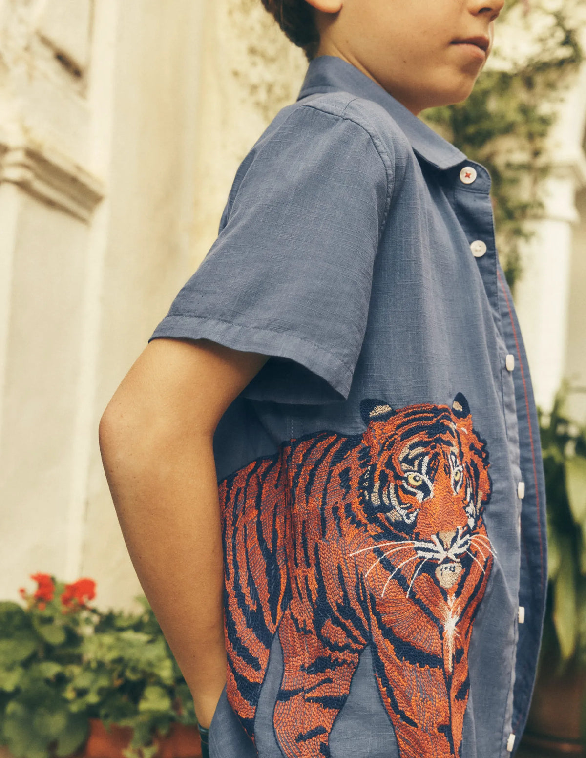 Superstitch Shirt-Vintage Indigo Tiger