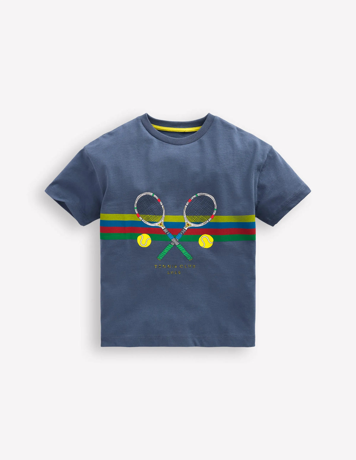 Relaxed Sport Graphic T-shirt-Robot Blue Tennis