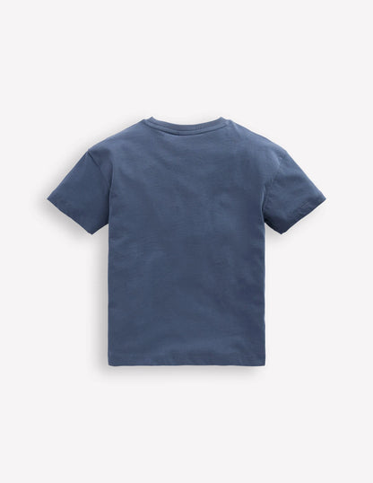 Relaxed Sport Graphic T-shirt-Robot Blue Tennis